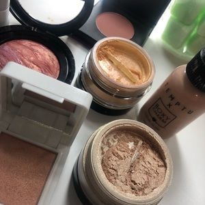 Bundle of blush and highlight. Name brands. Unused